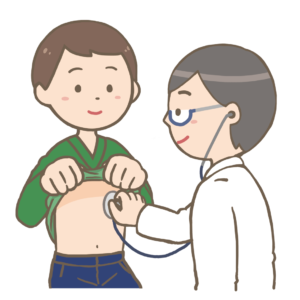健康診断をする医師